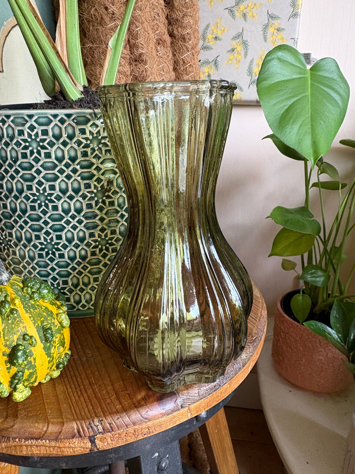 Green Glass Vase