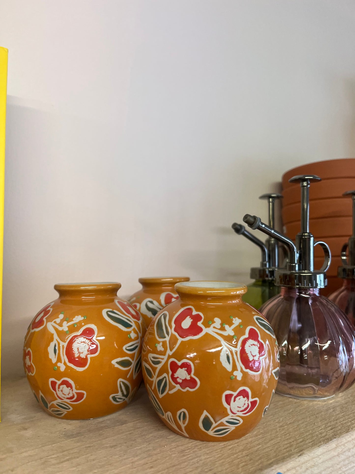 Mustard Bud Vases