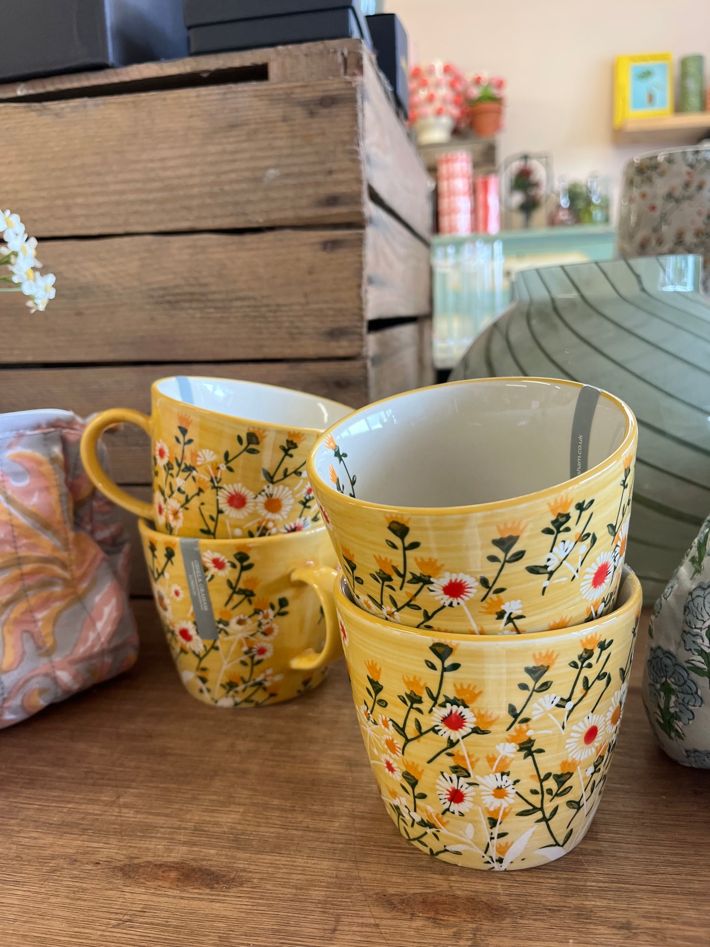 Yellow Floral Mug