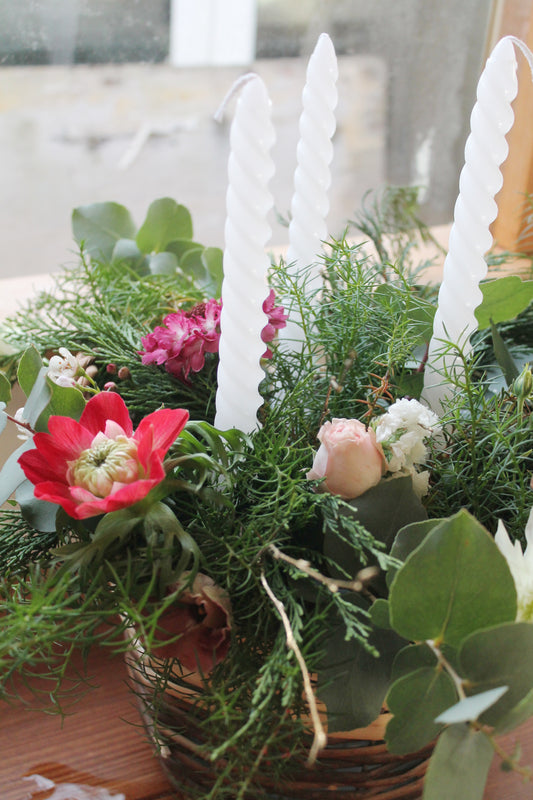 Basket Candle Arrangement