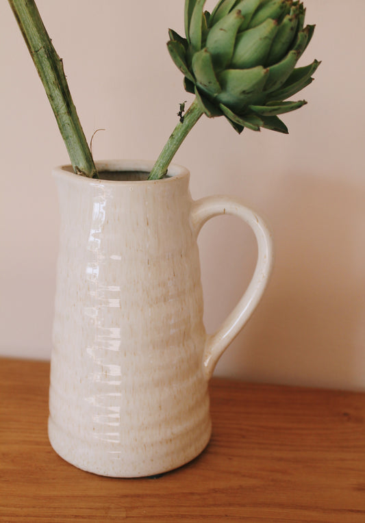 White Fleck Ceramic Jug