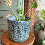 Green tile pot