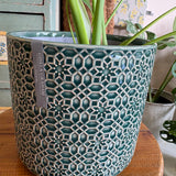 Green tile pot