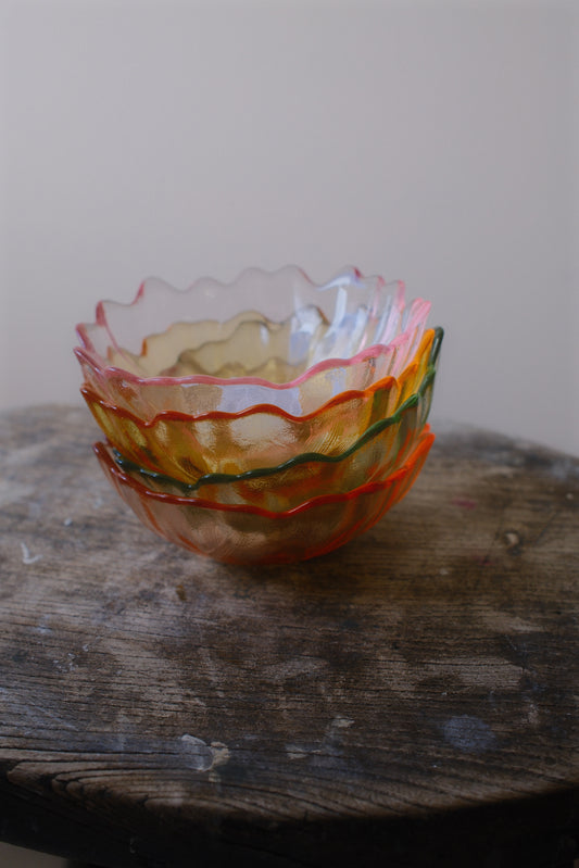 Retro Glass Bowl set