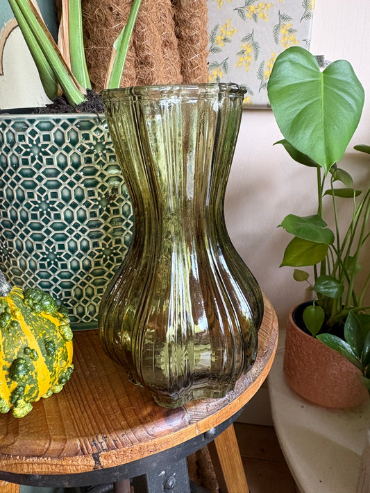 Green Glass Vase