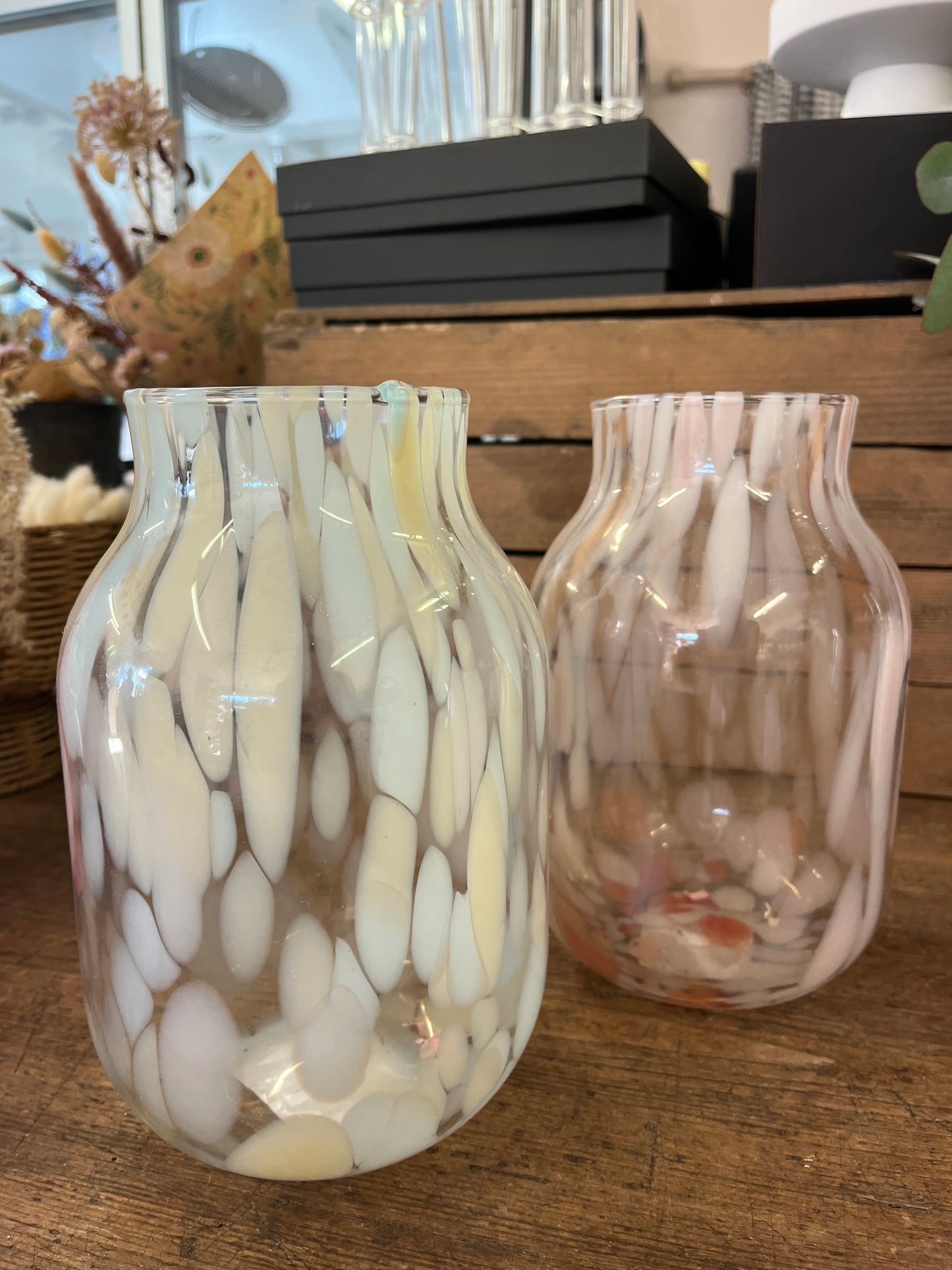 Patterned Glass Vase