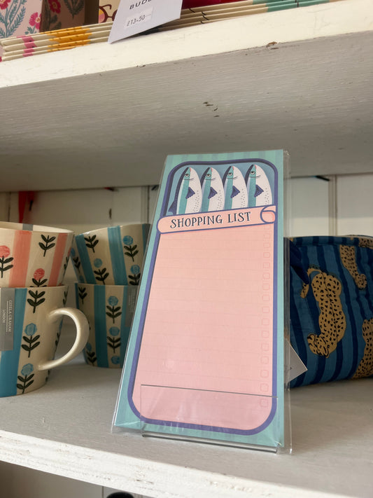 Fish Shopping List Notepad