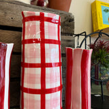 Gingham Vases