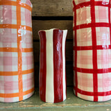 Mini Gingham Vases