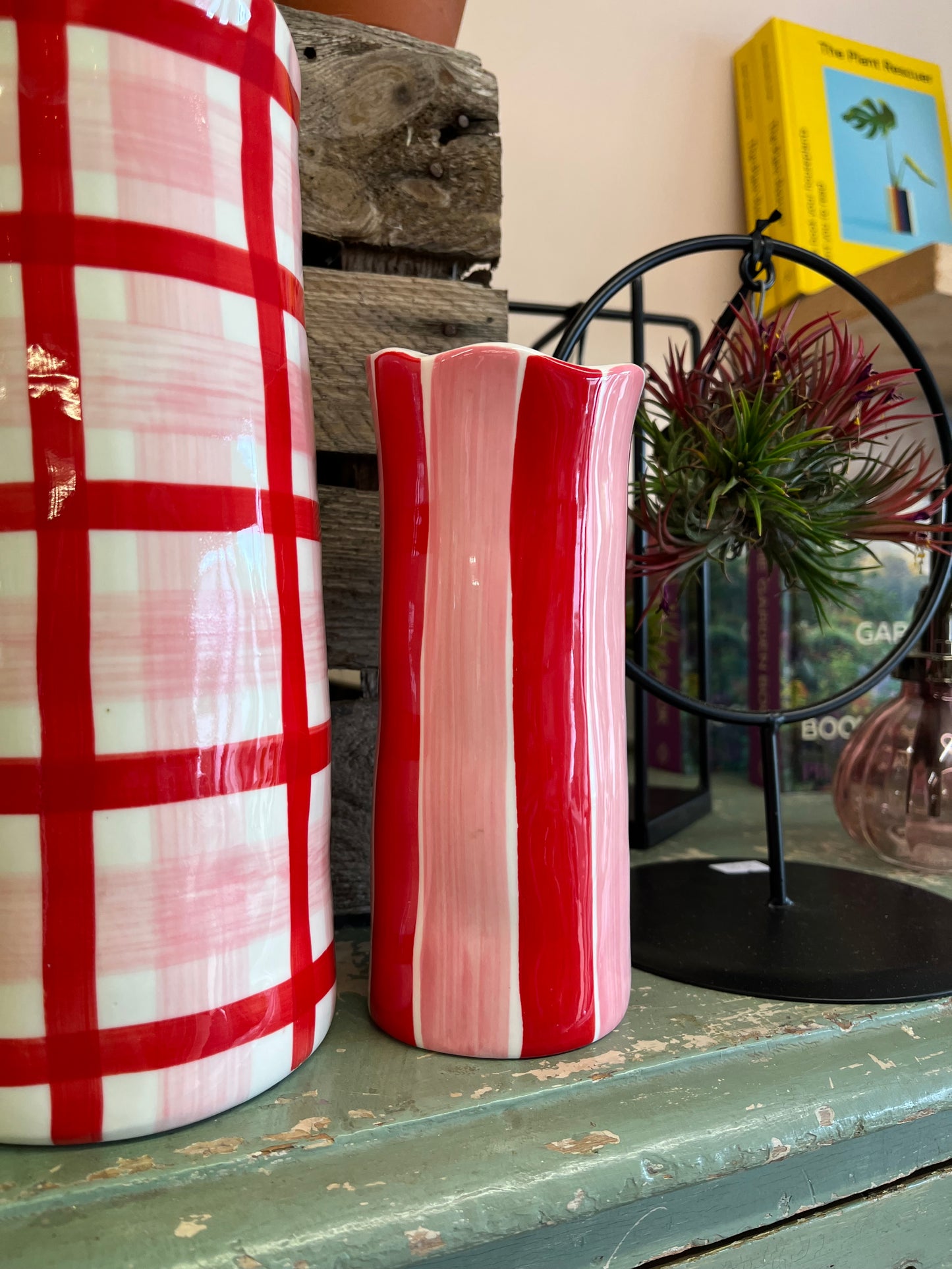 Mini Gingham Vases